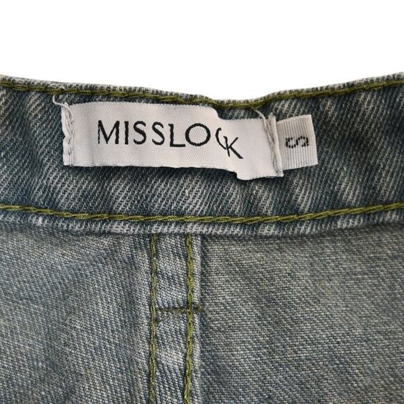 Misslook Women's S Exposed Button Fly Cutoff Jean Shorts - Picture 8 of 10
